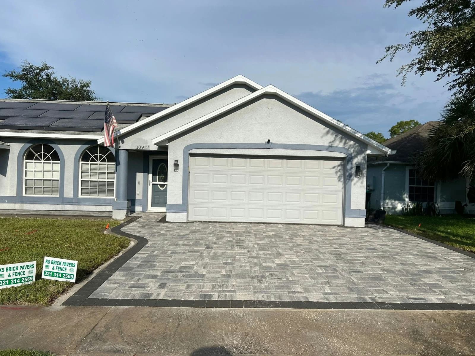 KS Solutions Brick Paver Driveway install in Central Florida, FL