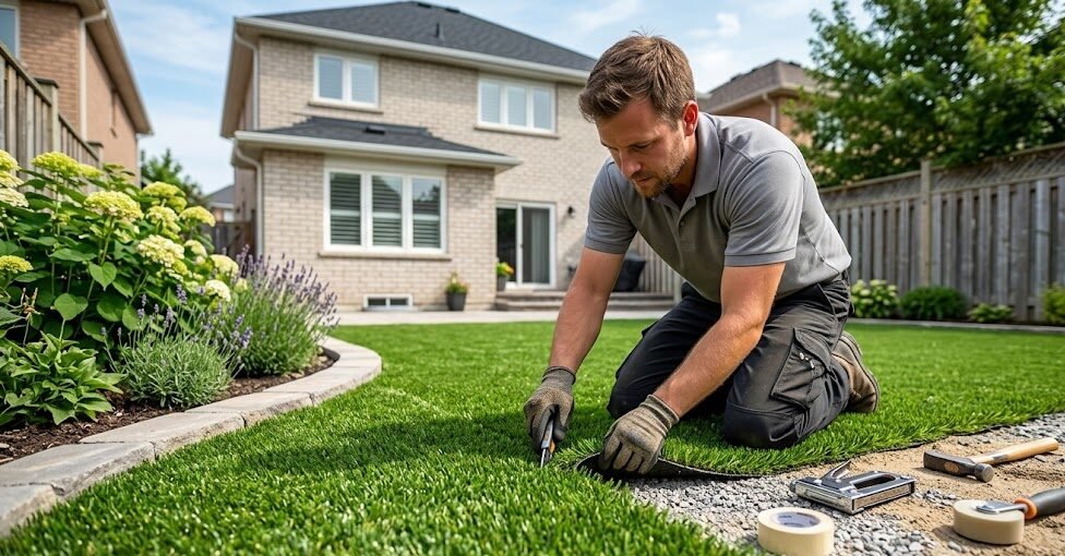 Artificial turf installation in Central Florida