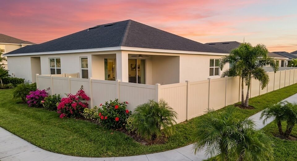 Wood privacy fence in a rear yard in Orange County Florida