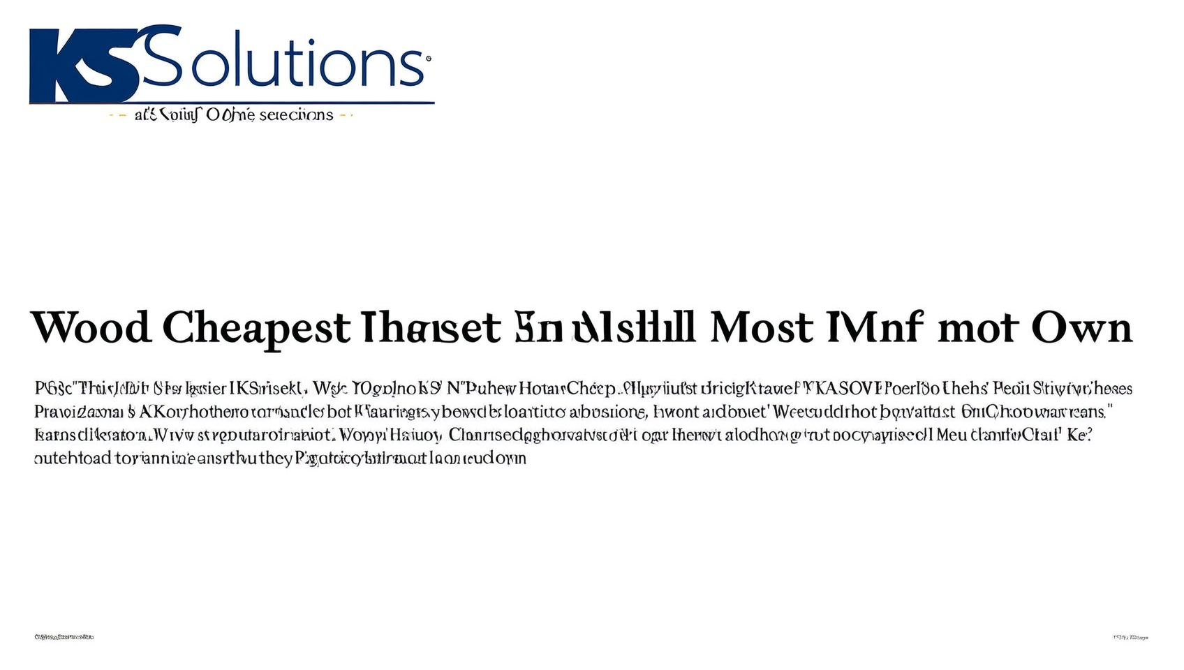 Wood: Cheapest to Install, Most Expensive to Own